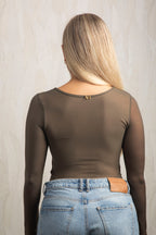 Body Alicia Verde Tierra - moda femenina AVR- espalda