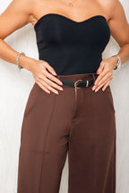 Pantalón Linaje Cafe - moda femenina AVR-frente