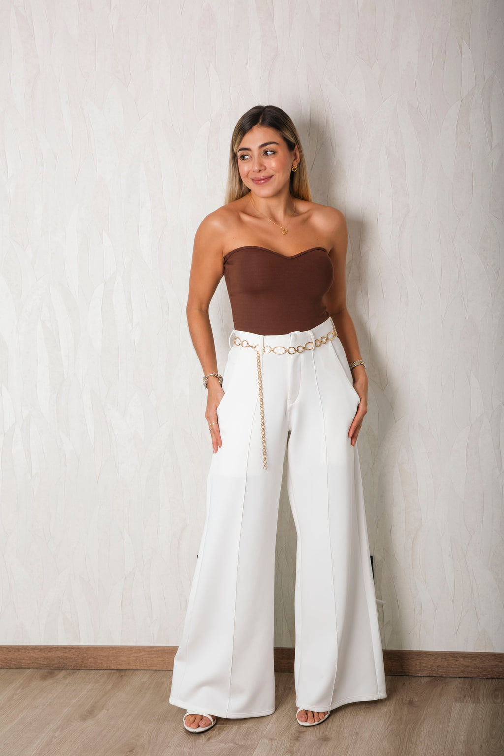 Pantalón Linaje Hueso - moda femenina AVR-general