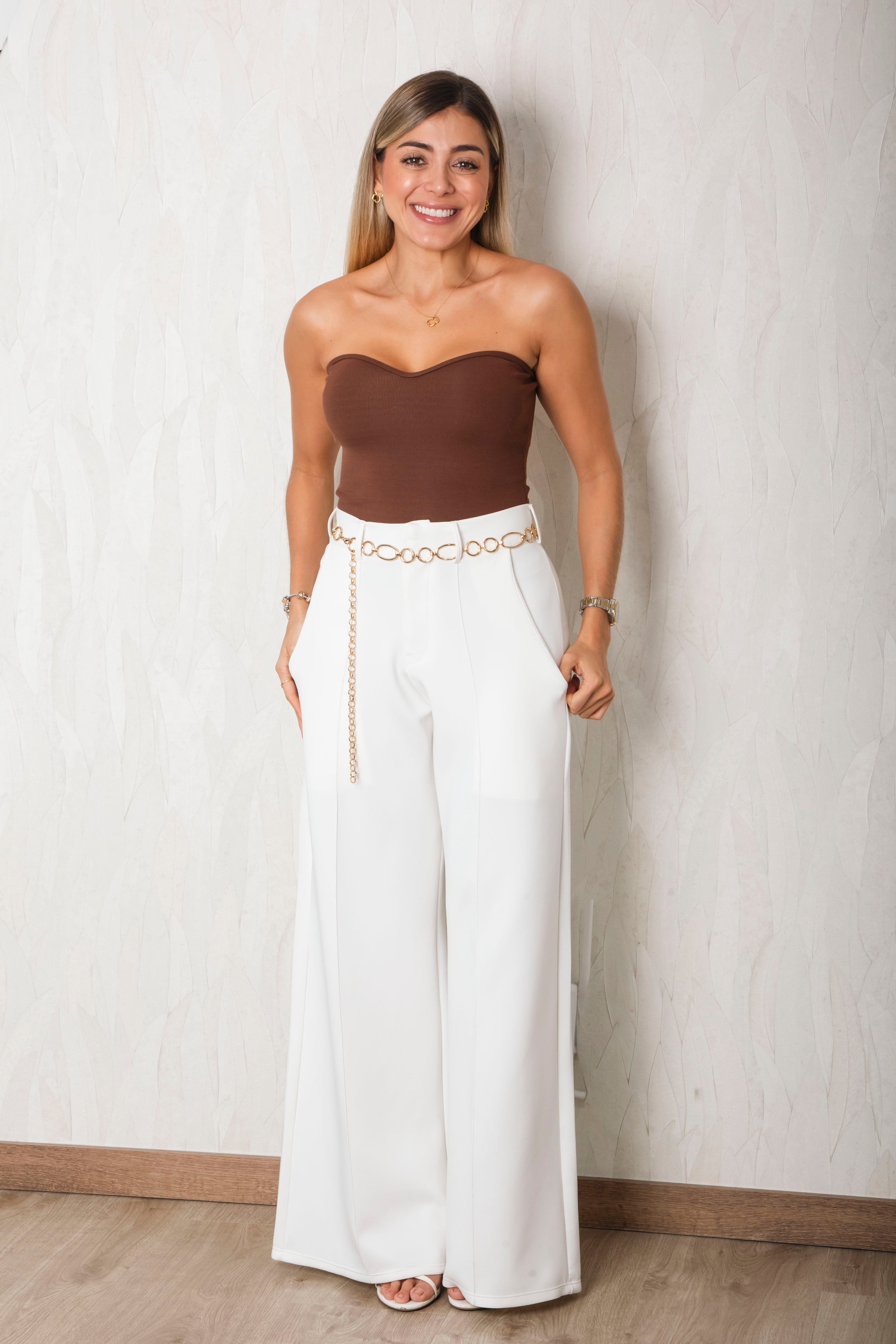Pantalón Linaje Hueso - moda femenina AVR-look