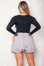 Short Génesis Gris - moda femenina AVR-lateral-espalda