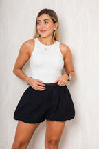 Short Génesis Negro - moda femenina AVR-frontal combinacion