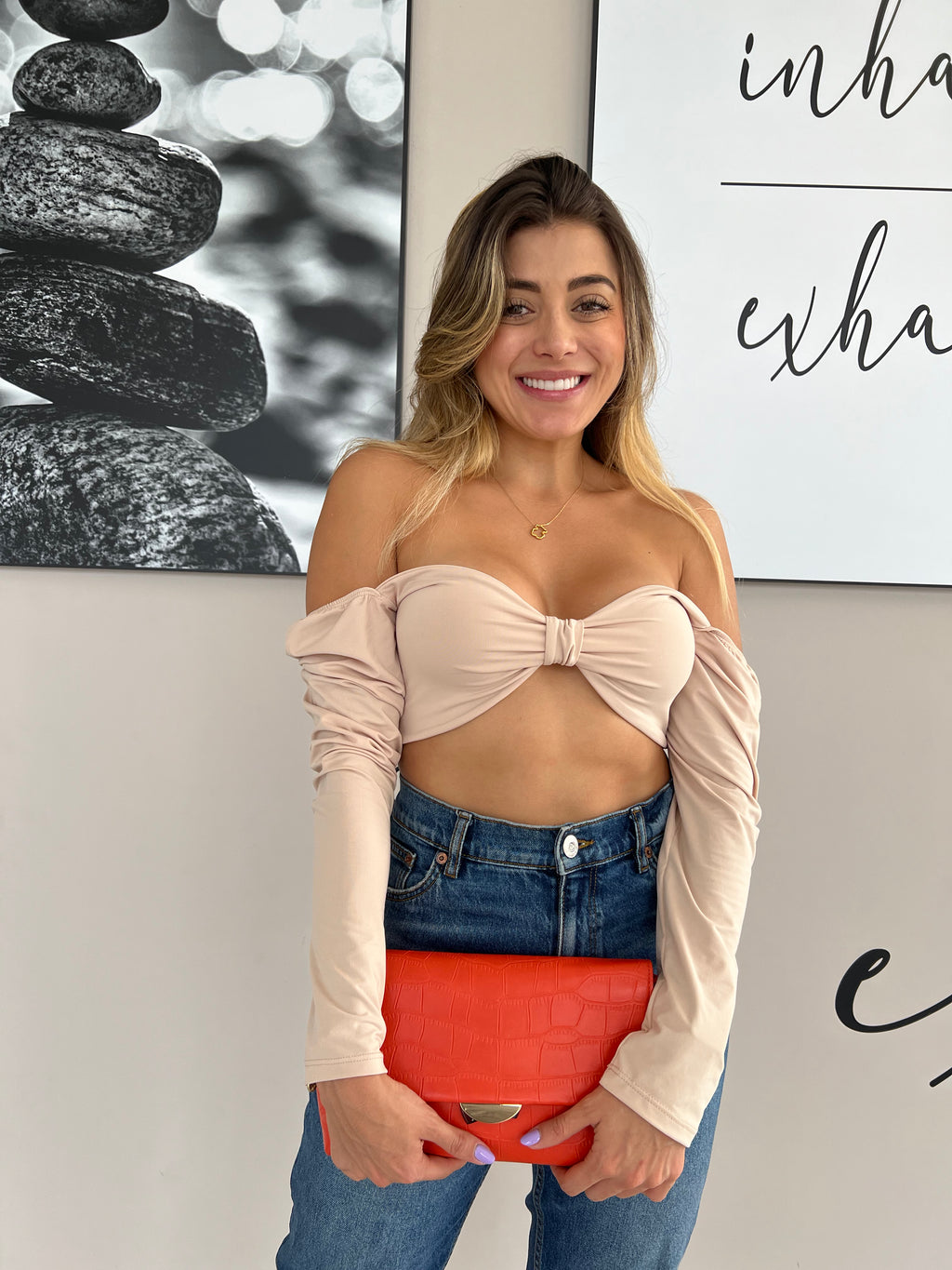 Crop top Bralet mangas