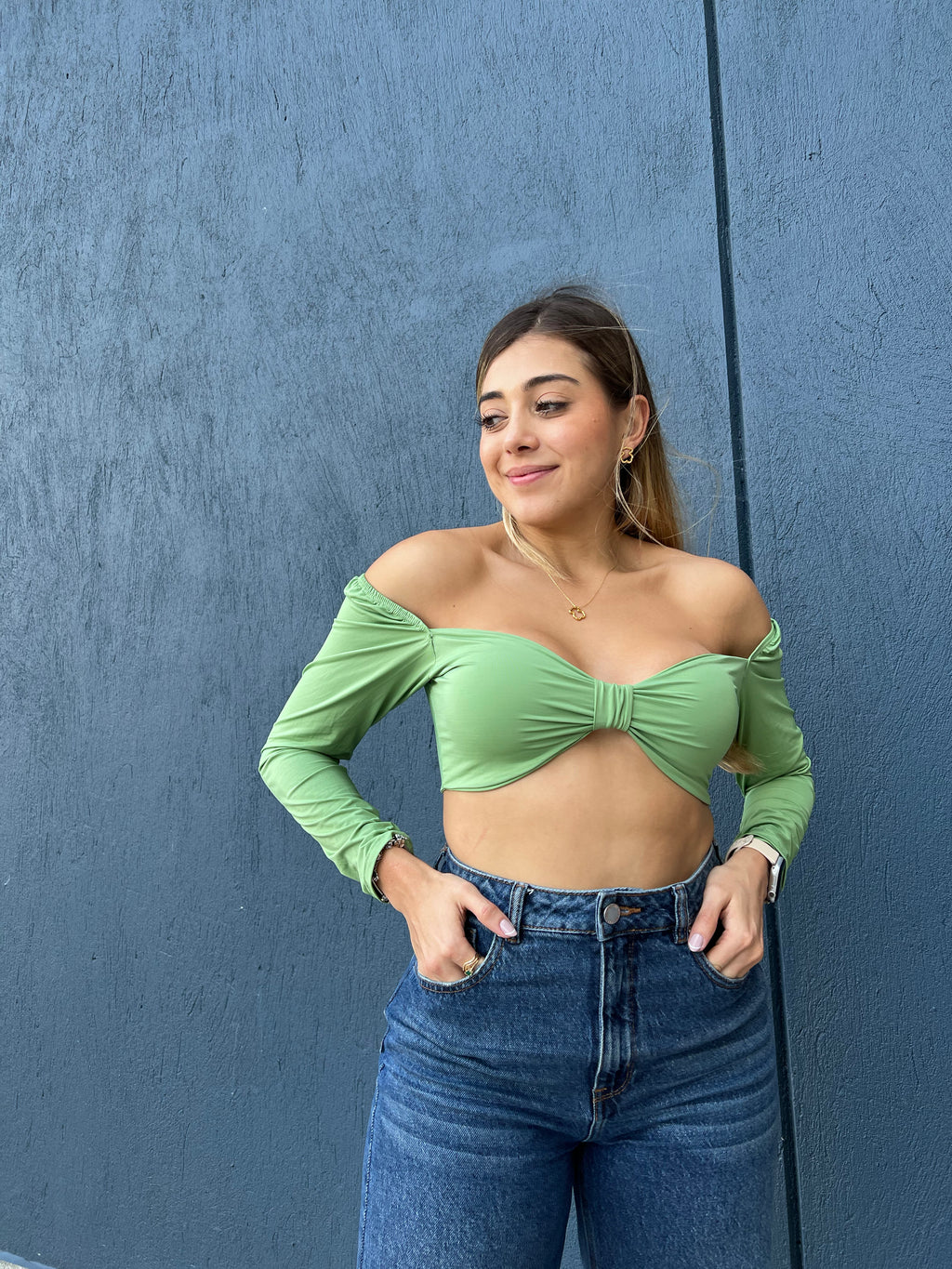 Crop top Bralet mangas