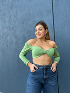 Crop top Bralet mangas