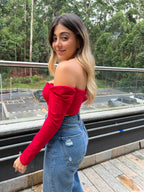 Crop top Bralet mangas