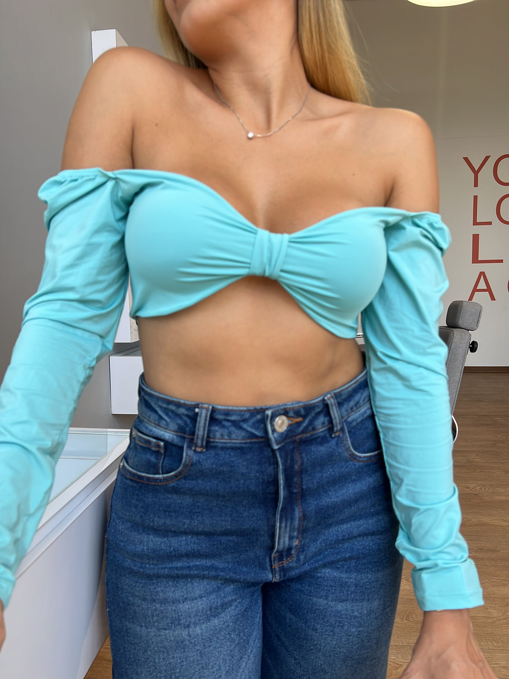 Crop top Bralet mangas