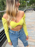 Crop top Bralet mangas