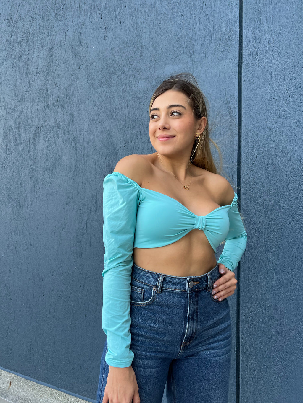Crop top Bralet mangas