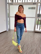 Crop top Bralet mangas