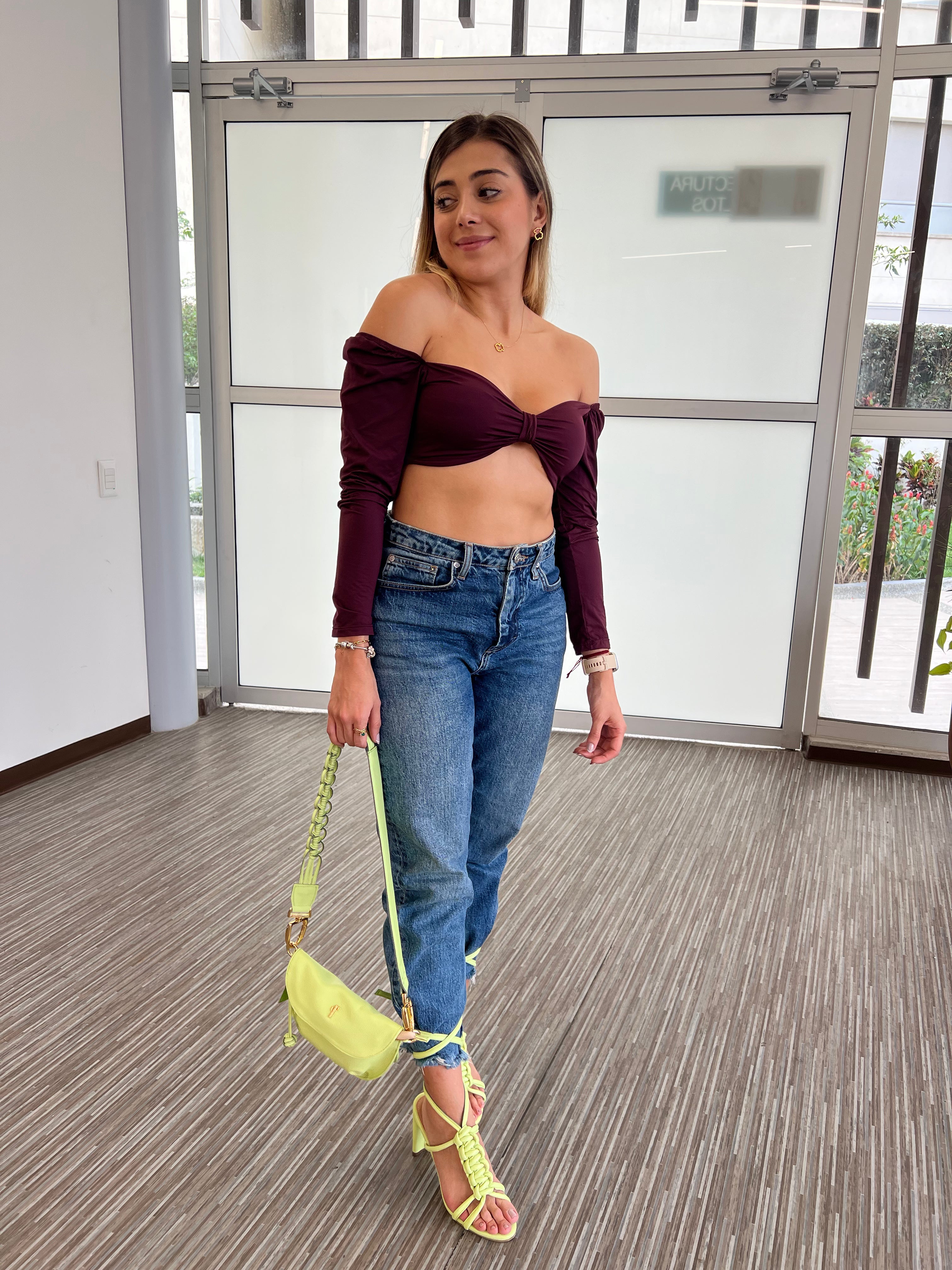 Crop top Bralet mangas