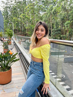 Crop top Bralet mangas