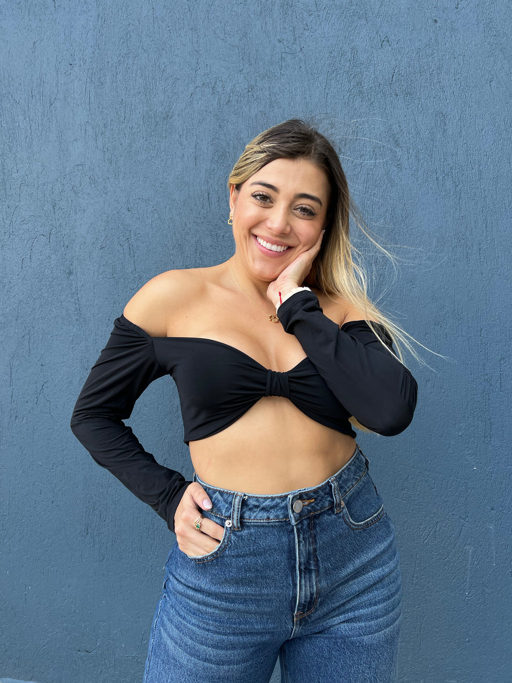 Crop top Bralet mangas