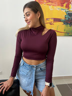 Crop top Buso cuello tortuga