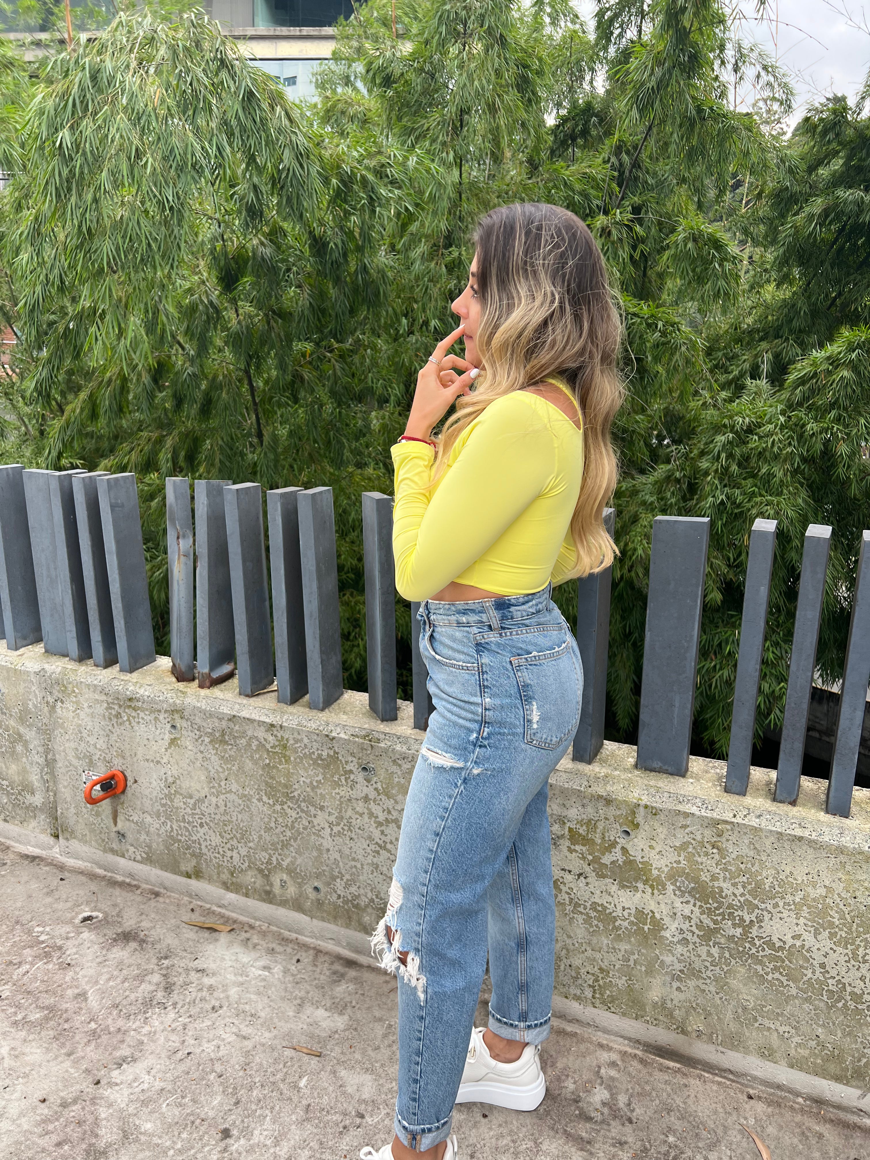 Crop top Buso cuello tortuga