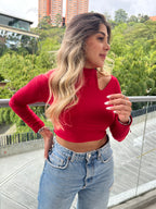 Crop top Buso cuello tortuga